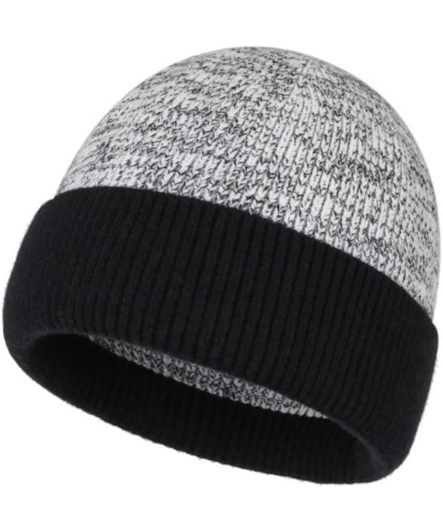 Stylish Wool Knit Short Cuff Fisherman Beanie for Men and Women Patchwork Color Unisex Cap Warm Winter Christmas Hat