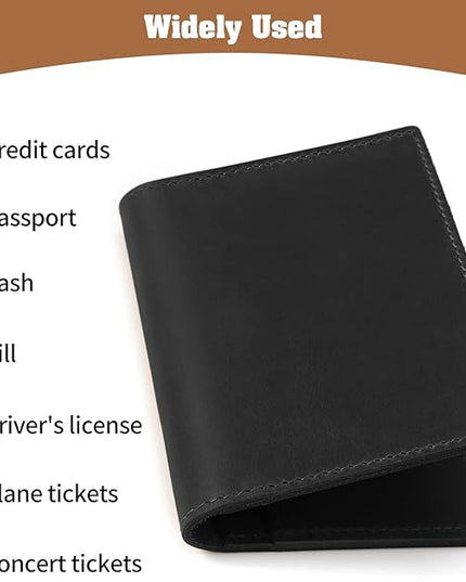 Jack&Chris Leather Passport Holder, Handmade Passport cover, Travel Wallet Cover Case for Men and Women, Leather Travel Documents Organizer Protector, JC107