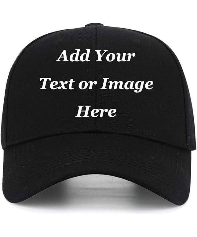 Custom Baseball Cap with Your Text for Men Women,Personalized Adjustable Trucker Caps Casual Sun Peak Hat for Gifts