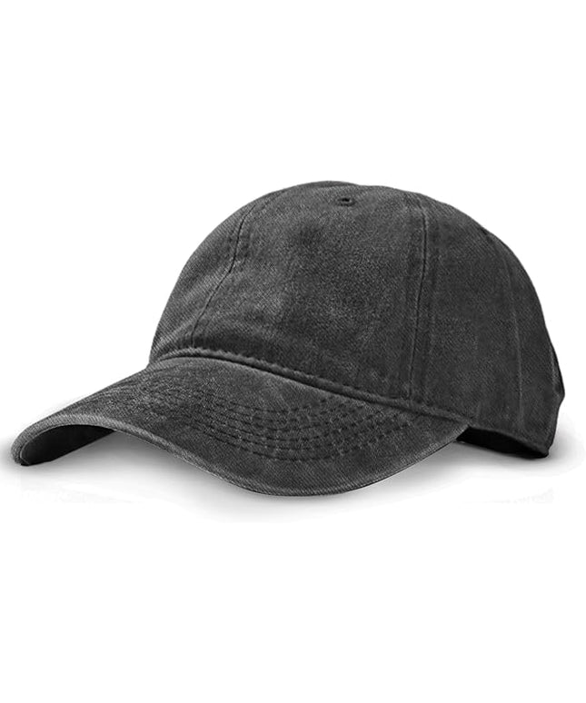 Unisex Vintage Washed Baseball Cap | Low Profile Soft Top Unstructured Cotton Baseball Cap | Adjustable Size Vintage Buckle