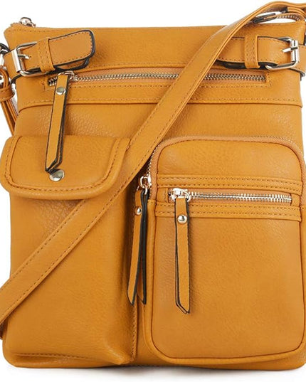 SG SUGU Katie Lightweight Medium Crossbody Bag Shoulder Bag with Multi Pocket for Women