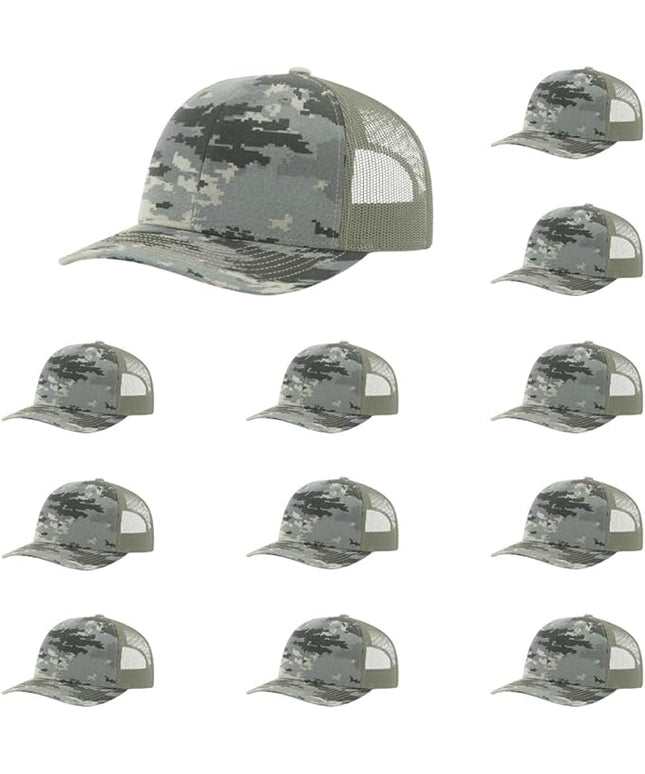 Richardson 112 Classic Six-Panel Adjustable Snapback Trucker Cap | Bulk Packs Available