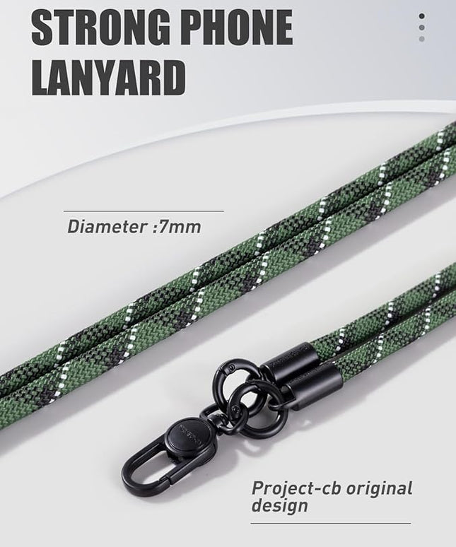 project-cb Phone Wrist Strap 1,Tether Tab 2,Phone Wristlet,Lanyard Wrist Strap,Key Holder,KeyChain,KeyRing×2(Green)