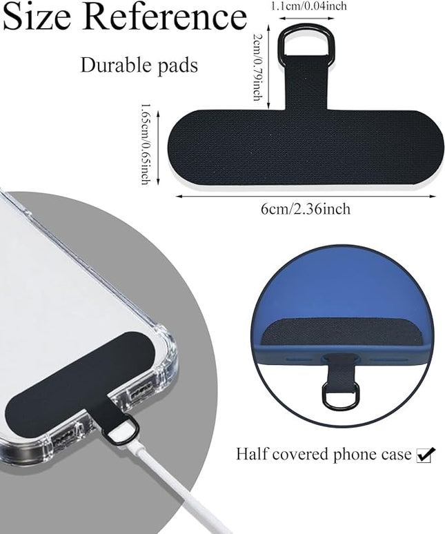 Fannoday Phone Tether Tab, 4 Pcs Universal Phone Lanyard Tab Used with Crossbody Strap, for Cell Phone Cases