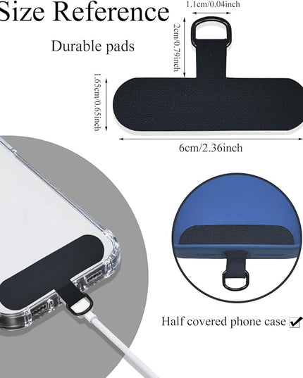 Fannoday Phone Tether Tab, 4 Pcs Universal Phone Lanyard Tab Used with Crossbody Strap, for Cell Phone Cases