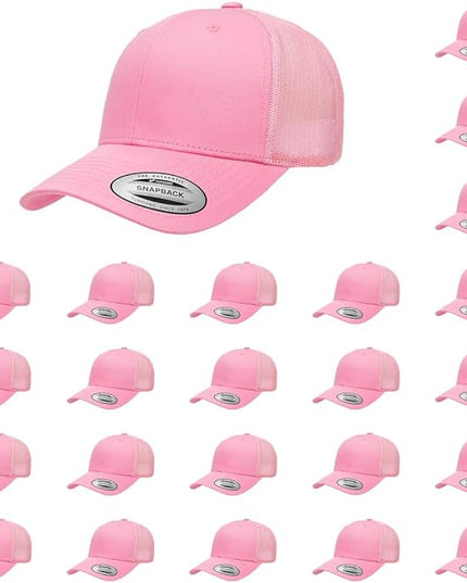 Yupoong Classic Premium Mesh 6 Panel Retro Trucker Cap | Mid Profile Snapback | OSFA | Bulk Pack Available