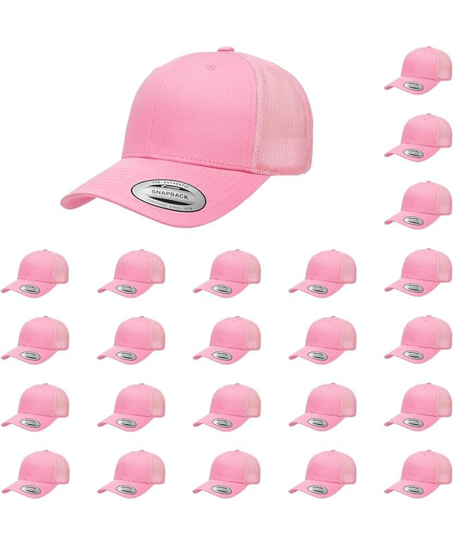 Yupoong Classic Premium Mesh 6 Panel Retro Trucker Cap | Mid Profile Snapback | OSFA | Bulk Pack Available