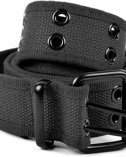 Boxed Gifts Parquet Casual Canvas Belt - Double Hole, Double Grommets for Men & Women