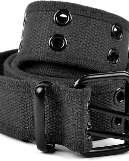 Boxed Gifts Parquet Casual Canvas Belt - Double Hole, Double Grommets for Men & Women