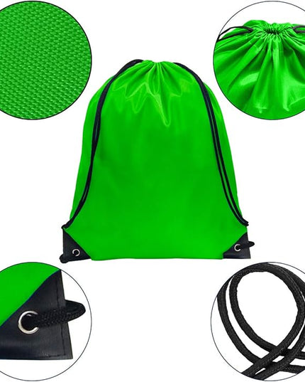 GoodtoU Drawstring Backpack Cinch Bag Drawstring Bags Bulk Draw String Sport Nylon Bag 10 Color (10 Color, 20PCS)