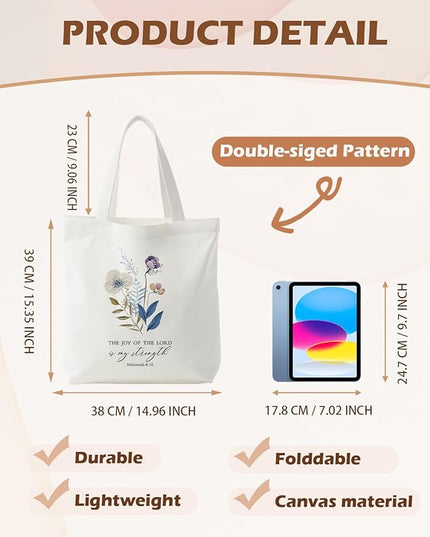 Christian Canvas ote Bag, Christian Bag, Christian Gifts for Women