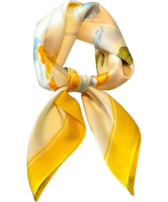 Head Bandanas Scarf for Women Silk Satin Hair Scarf Lightweight Vintage Fashion Square Neck Scarves Gift