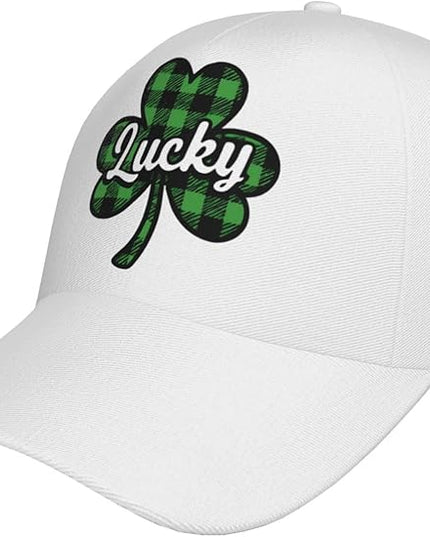 St. Patrick's Day Lucky Shamrock Hat Adjustable Irish Green Clover Baseball Cap Trucker Hat for Men Women