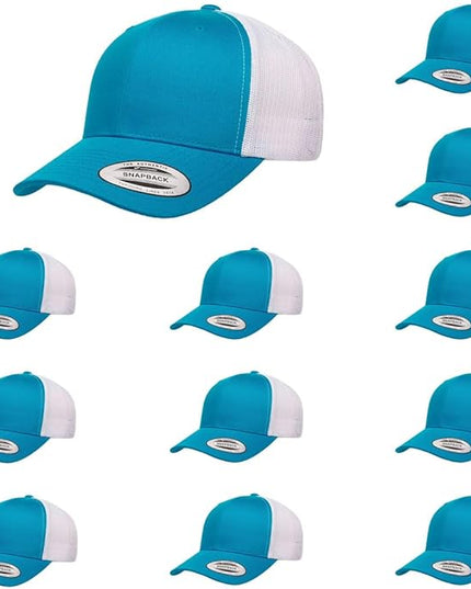 Yupoong Classic Premium Mesh 6 Panel Retro Trucker Cap | Mid Profile Snapback | OSFA | Bulk Pack Available