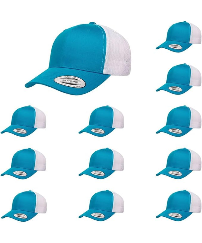 Yupoong Classic Premium Mesh 6 Panel Retro Trucker Cap | Mid Profile Snapback | OSFA | Bulk Pack Available