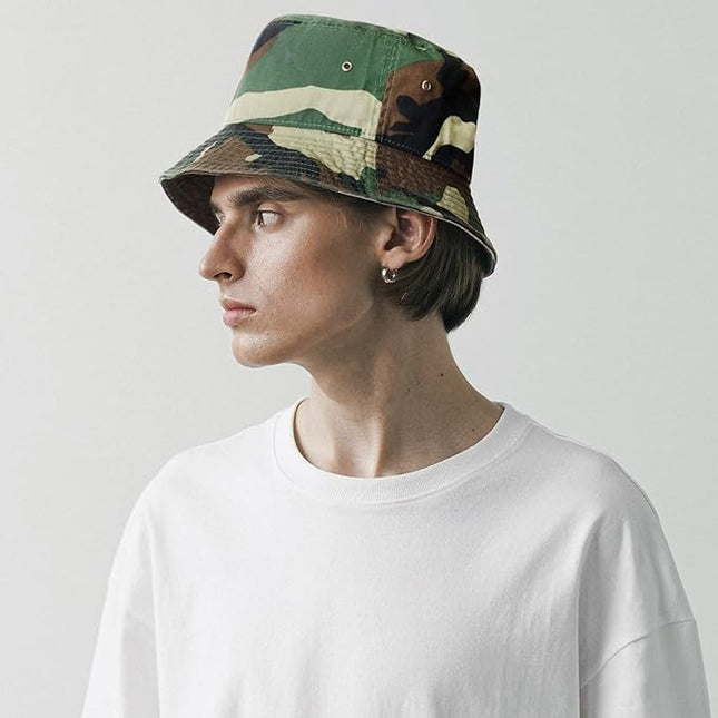 Falari Men Women Unisex Cotton Bucket Hat 100% Cotton Packable for Travel Fishing Hunting Summer Camp