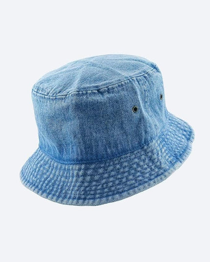 The Hat Depot Bucket Hat - Unisex 100% Cotton & Denim UPF 50 Packable Summer Travel Beach Sun Hat