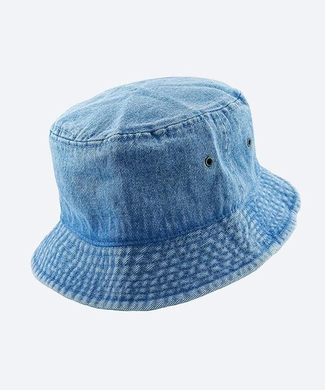 The Hat Depot Bucket Hat - Unisex 100% Cotton & Denim UPF 50 Packable Summer Travel Beach Sun Hat