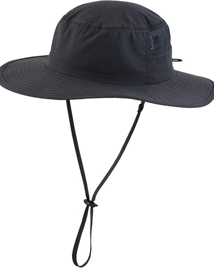 Home Prefer UPF50+ Mens Sun Hat Wide Brim Fishing Hat Womens UV Protection Cap Breathable Mesh Safari Gardening Bucket Hat