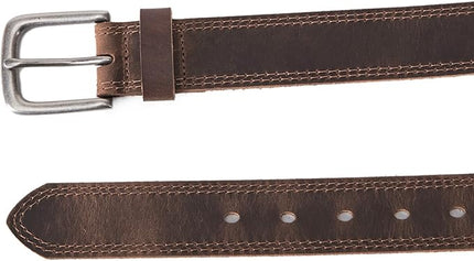 VATAN Men's Genuine Leather Casual Every Day Jeans Belts, Handmade Men Leather Belt with Gift Box