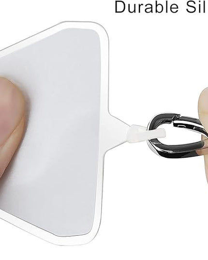COCASES 6 Pack Phone Tether Tab, Phone Strap Connector Lanyard Patch for Cell Phone Safety (White x 6)