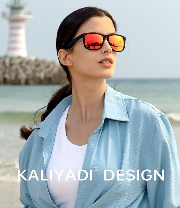 KALIYADI Sunglasses Men Polarized Sun glasses for Mens Womens Classic Matte Black Frame UV Protection 3pack