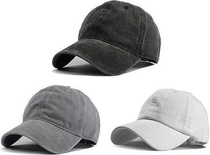 HH HOFNEN Men Women Washed Distressed Twill Cotton Baseball Cap Vintage Adjustable Dad Hat