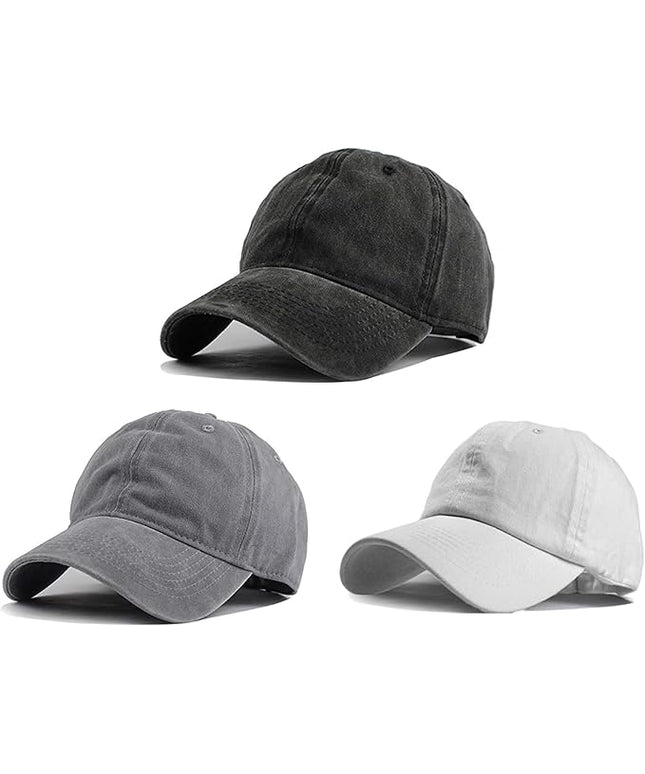 HH HOFNEN Men Women Washed Distressed Twill Cotton Baseball Cap Vintage Adjustable Dad Hat