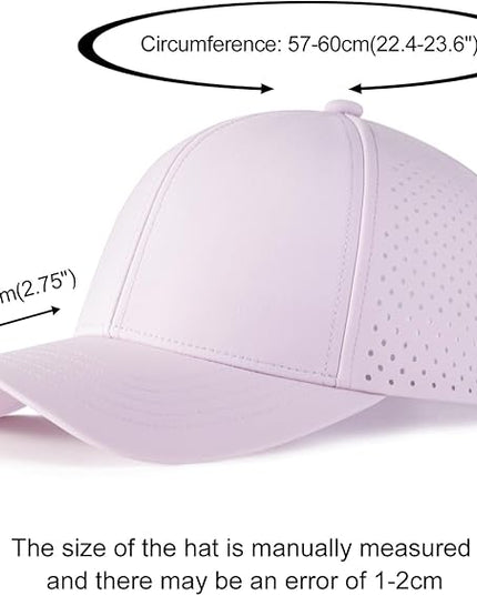 VOBOOM Men Quick Dry Baseball Cap Laser Cut Mesh Ball Curved Brim Snapback Hat