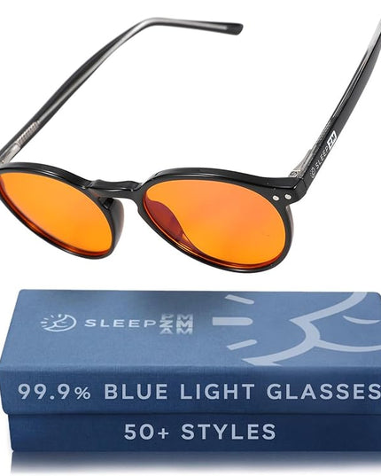 100% Blue Light Blocking Glasses - Women + Men - Better Sleep - Anti Eye Strain Protection - Computer Screens Gaming