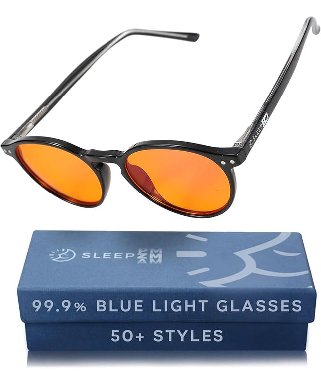 100% Blue Light Blocking Glasses - Women + Men - Better Sleep - Anti Eye Strain Protection - Computer Screens Gaming