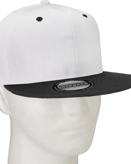 Classic Snapback Hat Cap Hip Hop Style Flat Bill Blank Solid Color Adjustable Size