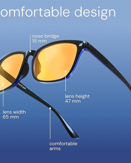 livho Gaming Blue Light Blocking Glasses for Better Sleep, Premium Night Driving, Computer Blockers for Man & Woman