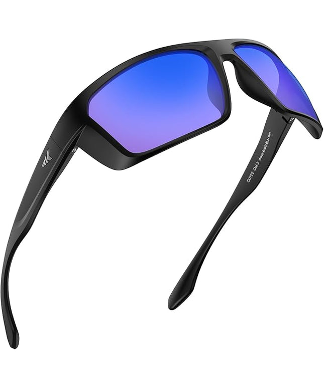 KastKing Huzzah Polarized Sport Sunglasses for Men and Women, Ideal for Driving Fishing Cycling and Running,UV Protection
