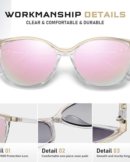 Trendy Cat Eye Sunglasses for Women Fashion Cateye UV400 Protection Glasses CL22017