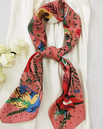 Julunar Silk Like Head Scarf for Women - Satin Large Hair Scarves - 35" Square Silk Hair Wrap for Sleeping with Gift Packed