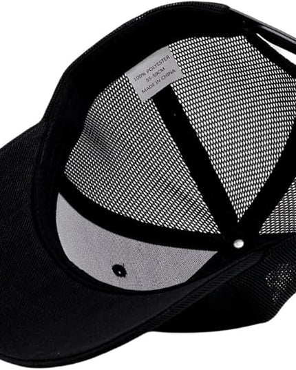 Mesh Snapback Hat (M/L/XL/XXL) - Blank Structured Men's Trucker Hats-Baseball Caps - Adjustable Ball Cap