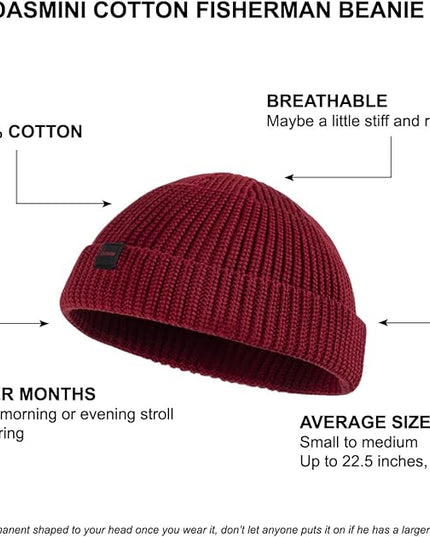 Fisherman Beanie Hats for Men Women,Knit Trawler Skull Cap,Watch Cap,Spring Fall Winter Warm Short Hats