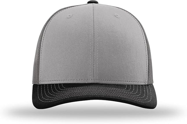 Richardson 112 Trucker Hat - Premium Adjustable Snapback Hat - Structured Six Panel Richardson Blank Caps