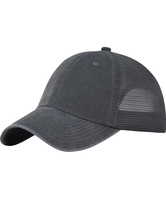 Comfy Vintage Trucker Baseball Hat- M/L/XL/XXL Women Men Unstructured Washed Dad Cap | Snapback | Soft Crown | Soft Mesh