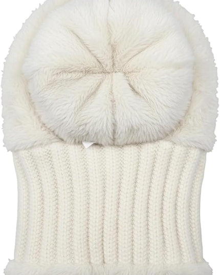 HUAMULAN Women Winter Beanie Hats One Piece Fleece Lined Knit Balaclavas Mask Set Skull Neck Circle Scarf Ski Snow Hat Pompom