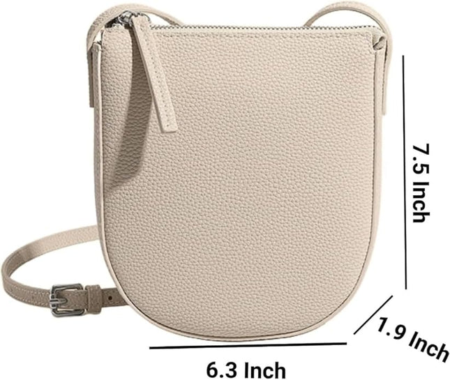 Small Genuine Leather Crossbody Bag, Phone Wallet Purse with Adjustable Strap, Shoulder Bag for Women
