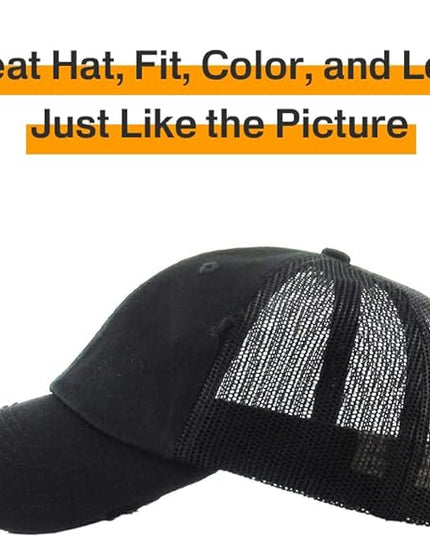KBETHOS Vintage Washed Distressed Cotton Dad Hat Baseball Cap Adjustable Polo Trucker Unisex Style Headwear