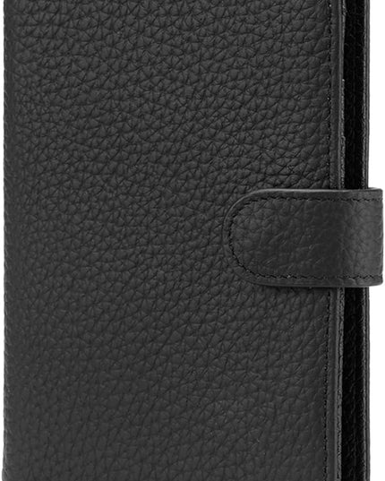 RFID Slim Passport Holder for Man & Women, Compact Leather Passport Wallet with Card Holders SIM Slots, Zippered Coins Pocket and Cash Holder Travel Passport Cover Case, Black