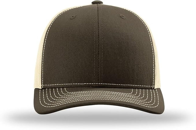 Richardson 112 Trucker Hat - Premium Adjustable Snapback Hat - Structured Six Panel Richardson Blank Caps