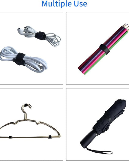 8 Inches Multi-Colour Reusable Cable Ties Cord Straps Multi-Purpose Wire Ties Cord Wrap Hook and Loop Organizer Cable Management,Adjustable Cord Ties for Organizing Home,Office,Data Centers,56 PCS