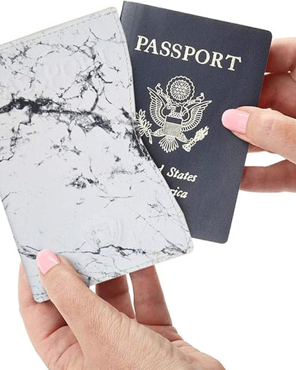 Alban RFID Passport Holder Women Men RFID Blocking Travel Passport Wallet Case Genuine Leather Passport Cover porta pasaporte