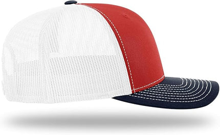 Richardson 112 Trucker Hat - Premium Adjustable Snapback Hat - Structured Six Panel Richardson Blank Caps