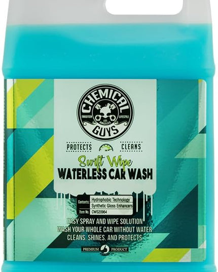 Chemical Guys Swift Wipe Sprayable Waterless Car Wash Spray - Spray and Wipe to Safely Clean and Shine Cars, Trucks, Motorcycles, RV & More, High Lubrication Formula, 64 oz