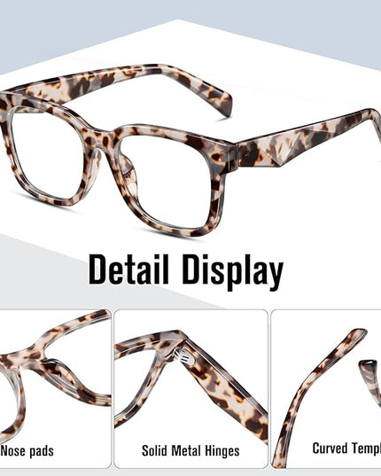 kimorn Blue Light Blocking Glasses,Anti Eyestrain & UV Protection,Square Frame Glasses for Women and Men